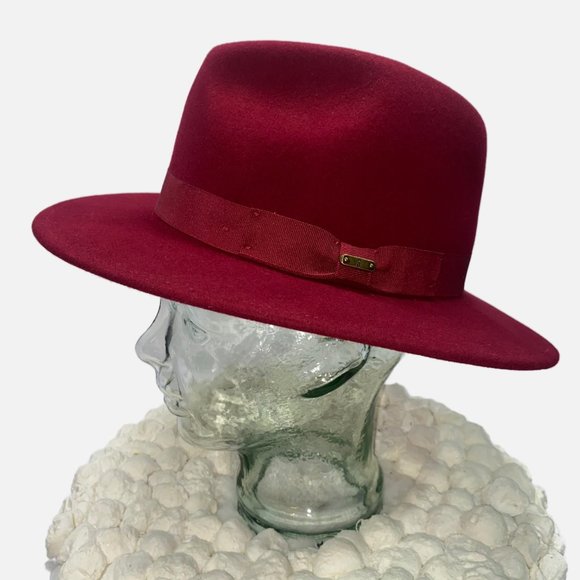 San Diego Hat Co Crimson Red Wool Fedora main image 7